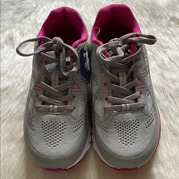 Propét Pink &amp; Grey Mesh OrthoLite Comfort Foam Athletic Workout Running Shoes
