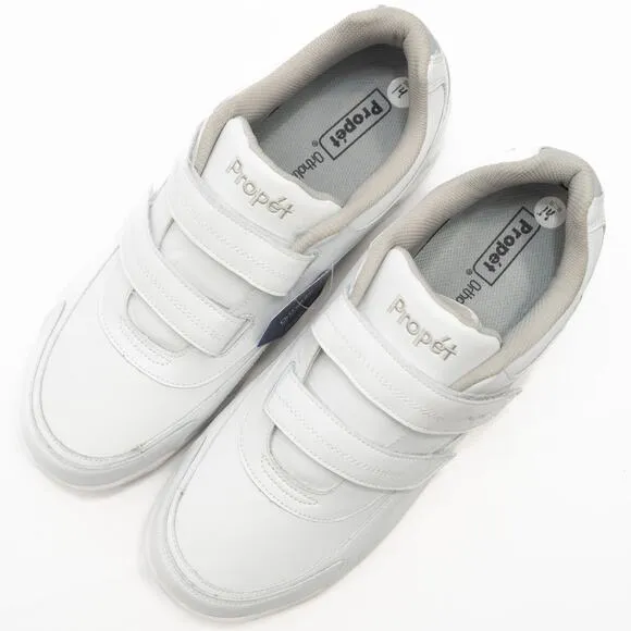 Propét White Malcolm Strap Sneakers Size 15