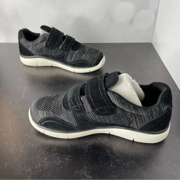 Propét Women’s Sally Sneakers Black Fabric Sz 6W Wide Width