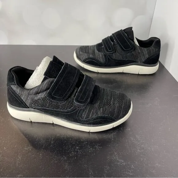 Propét Women’s Sally Sneakers Black Fabric Sz 6W Wide Width