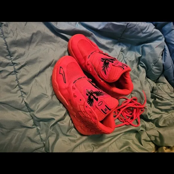 PUMA LAMELLO &quot;Not From Here Red Blast&quot; Basketball Sneakers Youth Size 5