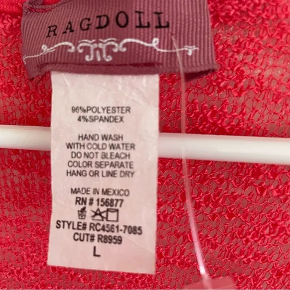 Ragdoll Women’s Open Cardigan Duster Size L