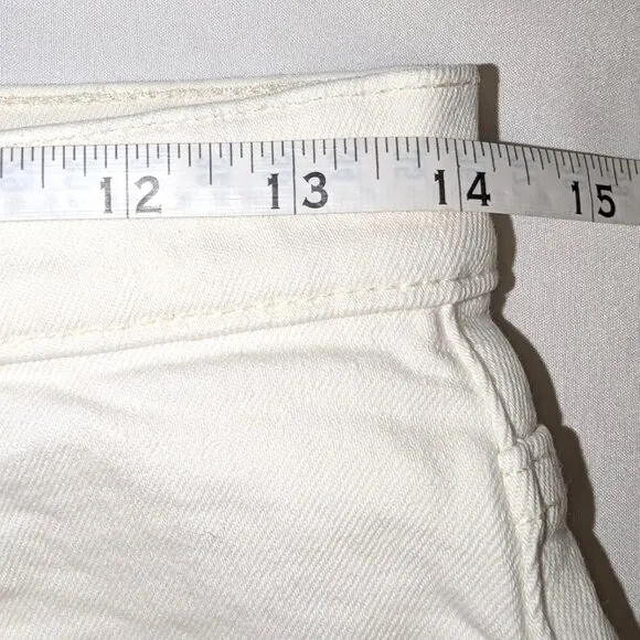 Re/done| 70’s Stove Pipe Jeans Comfort Stretch  Button Fly Vintage White | 28