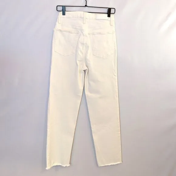 Re/done| 70’s Stove Pipe Jeans Comfort Stretch  Button Fly Vintage White | 28