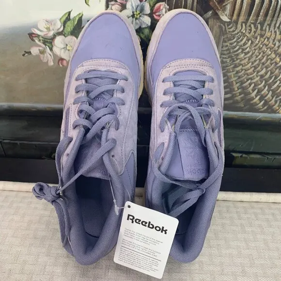 Reebok Classic Womens Size 8 Lilac Suede &amp; Leather Sneakers