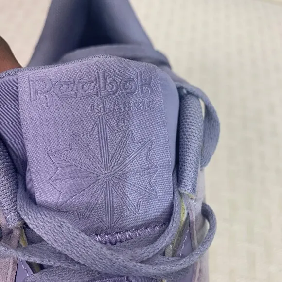 Reebok Classic Womens Size 8 Lilac Suede &amp; Leather Sneakers