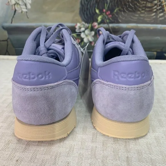 Reebok Classic Womens Size 8 Lilac Suede &amp; Leather Sneakers