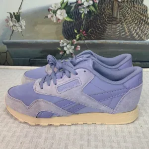 Reebok Classic Womens Size 8 Lilac Suede &amp; Leather Sneakers