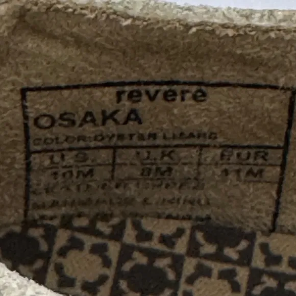 Revere Osaka Women's Casual Cream Shoes Size 10M