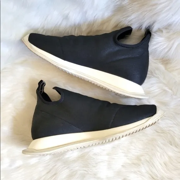 RICK OWENS DRKSHDW BLACK SLIP ON SNEAKERS, 37,  $715