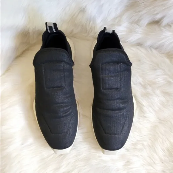 RICK OWENS DRKSHDW BLACK SLIP ON SNEAKERS, 37,  $715