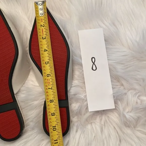Riveted Off White Crème Gold Pointed Toe Flat Mules Shoes