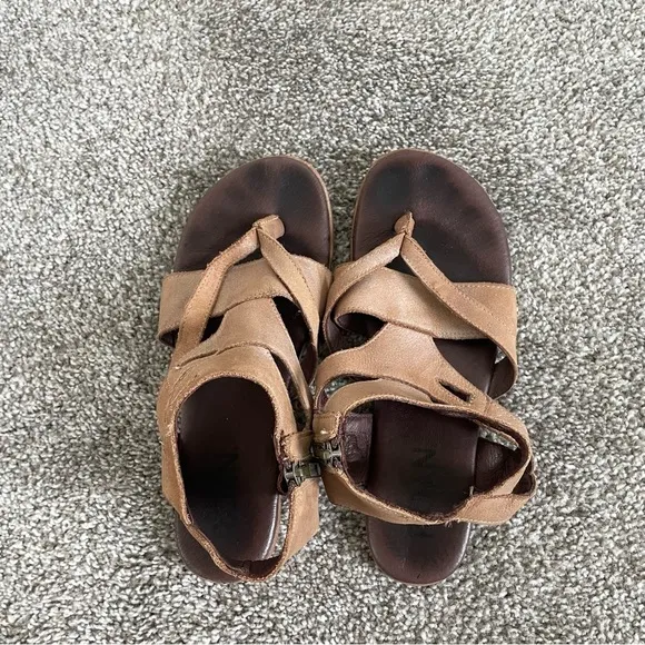 ROAN by Bed Stu Charlie Gladiador Sandals Womens Size 7 Brown Leather Comfort