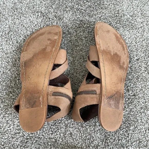 ROAN by Bed Stu Charlie Gladiador Sandals Womens Size 7 Brown Leather Comfort