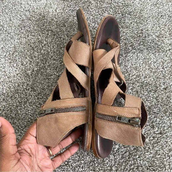 ROAN by Bed Stu Charlie Gladiador Sandals Womens Size 7 Brown Leather Comfort