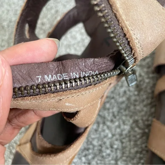 ROAN by Bed Stu Charlie Gladiador Sandals Womens Size 7 Brown Leather Comfort