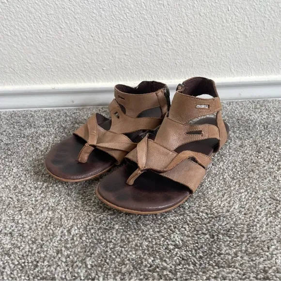 ROAN by Bed Stu Charlie Gladiador Sandals Womens Size 7 Brown Leather Comfort