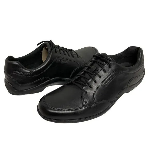 Rockport DL Blucher Mens Leather Lace Up Comfort Shoes AdiPRENE  Black Size 12