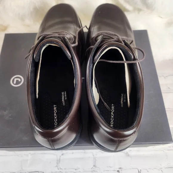 Rockport Ed Apron Toe Brown Lace-Up Shoes