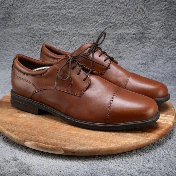 Rockport Essential Details II Brown Cap Toe Oxford V81479 Men's Size 13