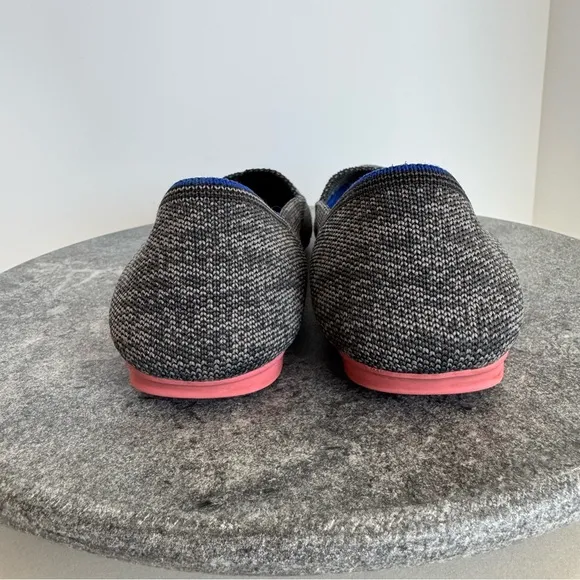 Rothys Birdseye Grey Heathered The Flat Round Toe Shoes 7.5