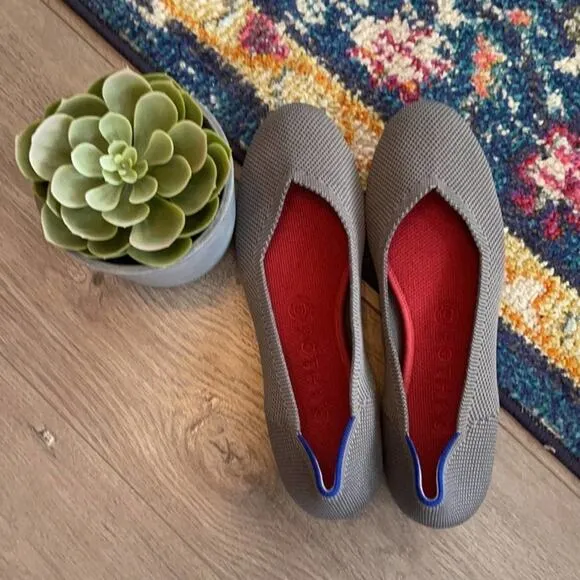 Rothy’s charcoal gray round toe size 12 flat woman’s shoes