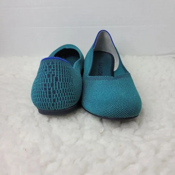 Rothy's Flat Shoes Round Toe Emerald Green Women's Size 10.5 Ballet Flat Retired