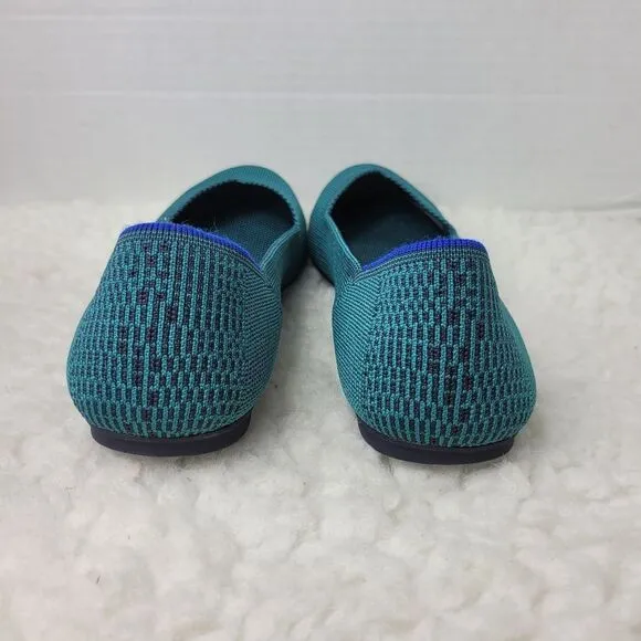 Rothy's Flat Shoes Round Toe Emerald Green Women's Size 10.5 Ballet Flat Retired