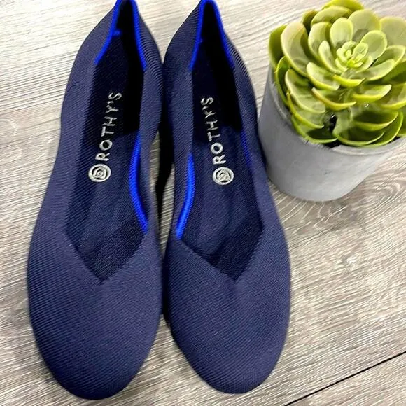 Rothy’s maritime blue retired blue sole size 9.5 fla…