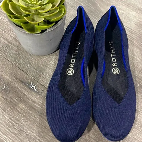Rothy’s maritime blue retired blue sole size 9.5 fla…