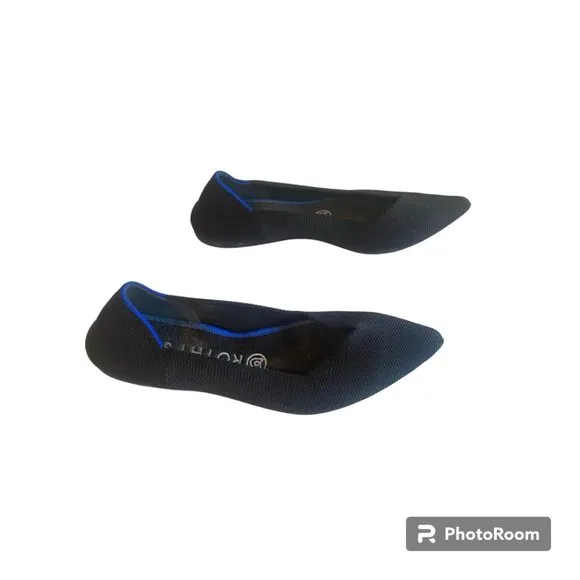 Rothy's NWOB The Point Flat Black sz 8