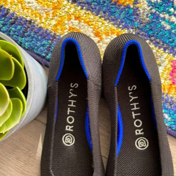 Rothy’s round toe size 7 black womans flat shoes