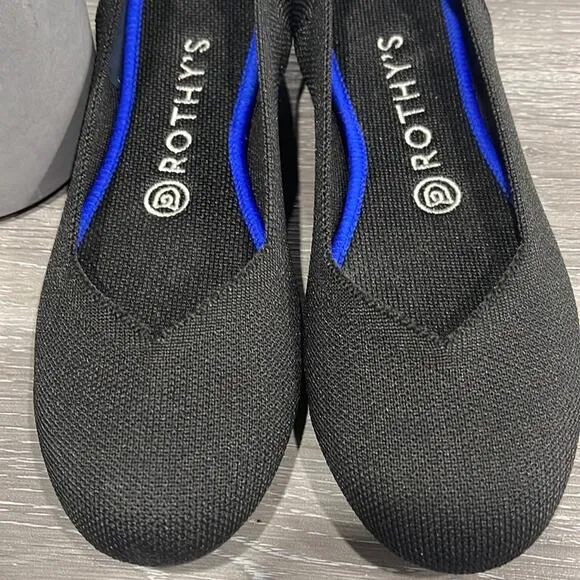 Rothy’s round toe size 7 black womans flat shoes