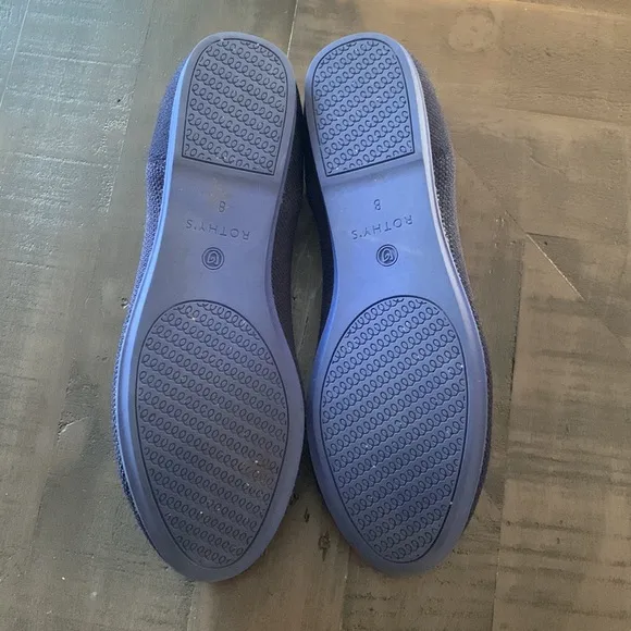 Rothy’s The Flat navy blue shoes 8