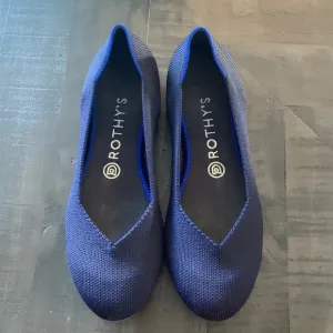 Rothy’s The Flat navy blue shoes 8