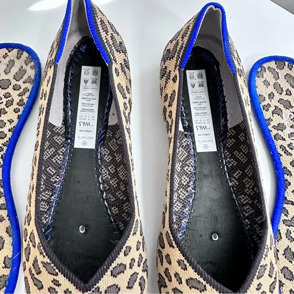 Rothy’s‎ The Flat Round Toe Leopard Print Size 6.5