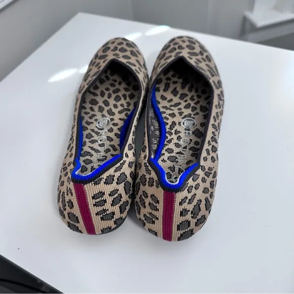 Rothy’s‎ The Flat Round Toe Leopard Print Size 6.5