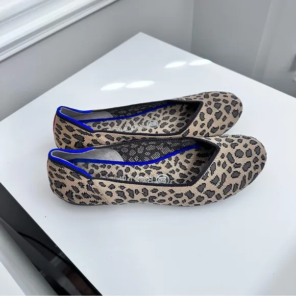 Rothy’s‎ The Flat Round Toe Leopard Print Size 6.5