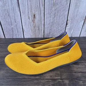 Rothy's The Flat Slip On Ballet Flat Round Toe Marigold Women's Sz 9 Lemon Drop