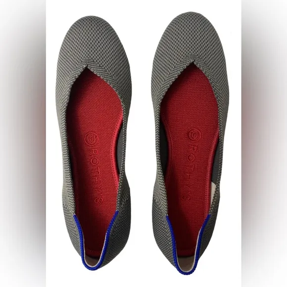 Rothy’s The Flat Slip On Round Toe In Charcoal Size 8