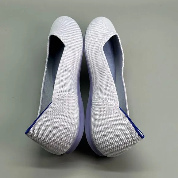Rothy's The Flat Women's 9.5 Blue Purple Pale Slip Round Toe Comfort Ballet Shoe