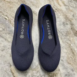 Rothys The Flat Women's Navy Blue Round Toe Slip on Flat Shoes