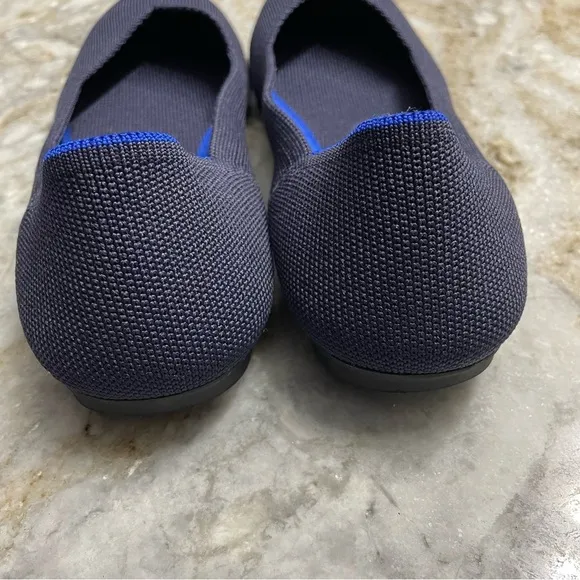 Rothys The Flat Women's Navy Blue Round Toe Slip on Flat Shoes