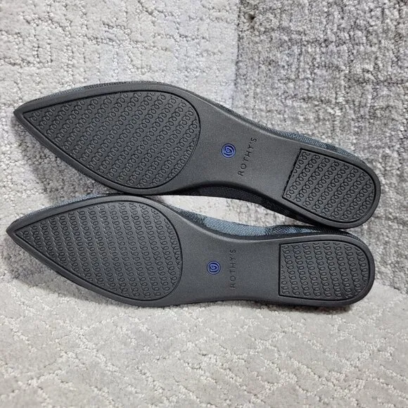 Rothy’s The Point Women's Size 7 US Grey Camo Pointed Toe  Slip on Flat Shoes