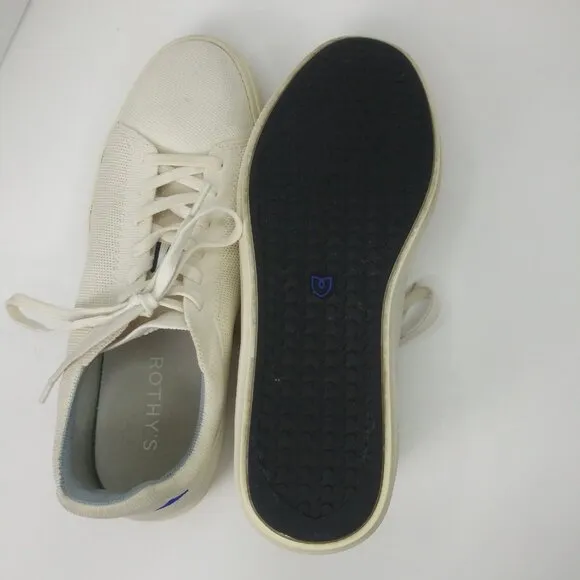 Rothy's The RS02 Sneaker Bone White Size M 11 W12.5 Unisex EUC