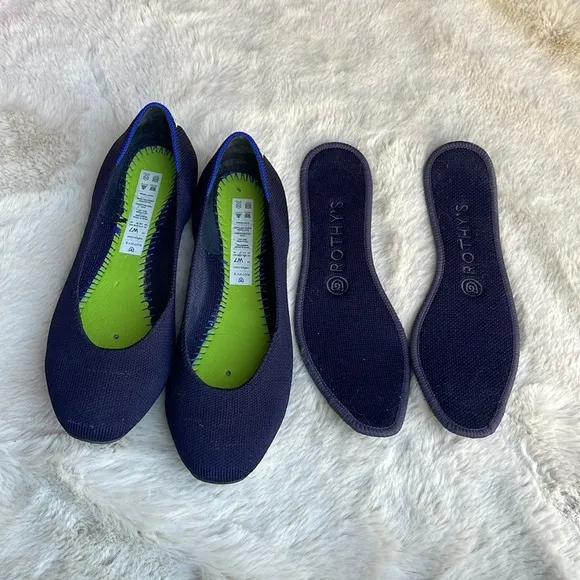 Rothy’s the square flat shoes in navy