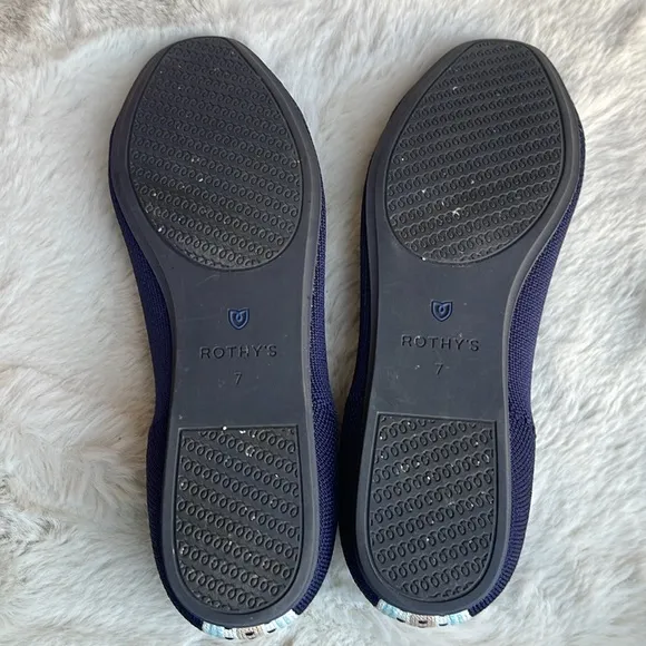 Rothy’s the square flat shoes in navy