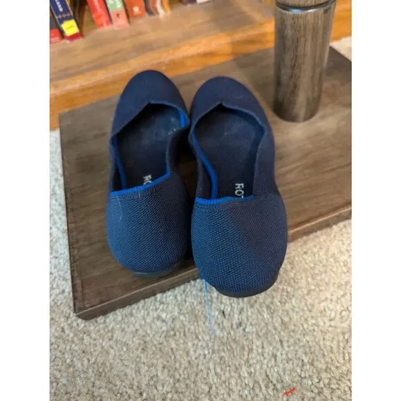 Rothy’s The Flat Slip On Shoes Maritime Navy Blue Woman's Size 7 Round Toe