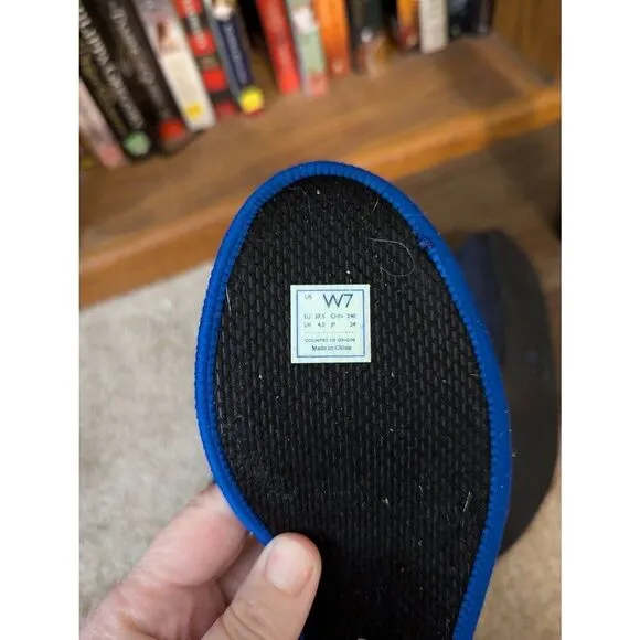 Rothy’s The Flat Slip On Shoes Maritime Navy Blue Woman's Size 7 Round Toe