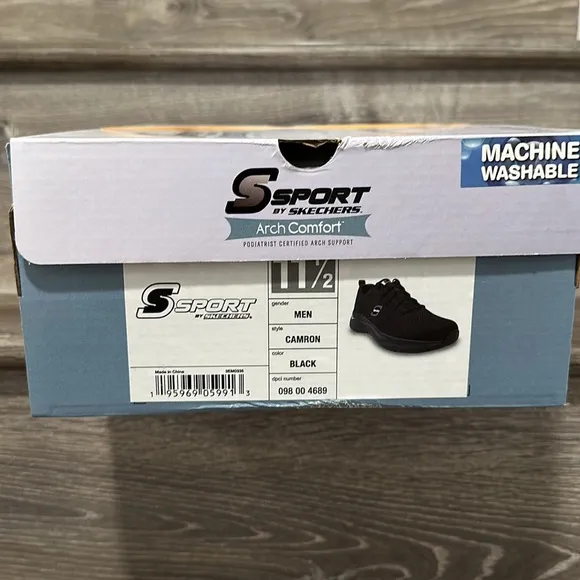 S Sport By Skechers Men’s Camron Arch Sneakers Black